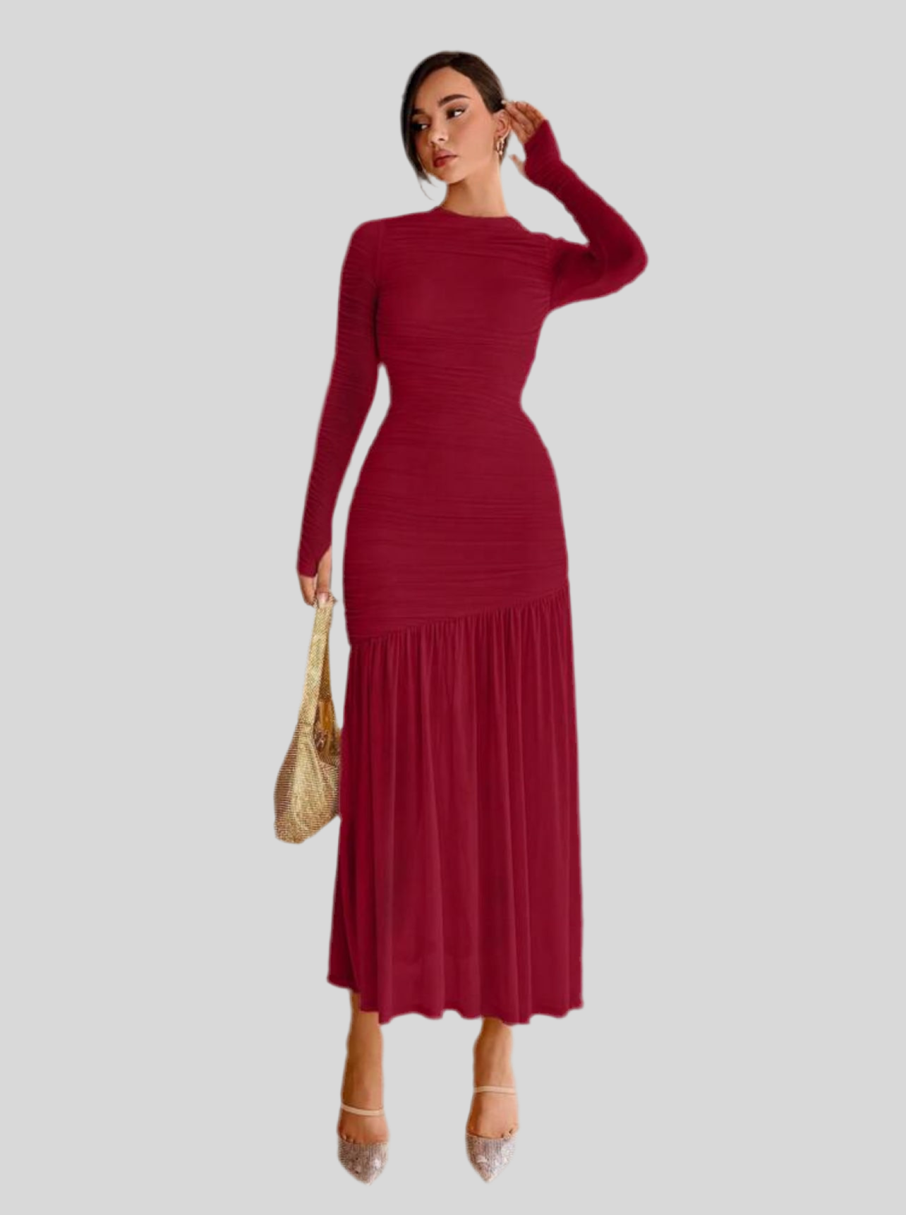 VESTIDO DE TUL DRAPEDO 19 CLRS