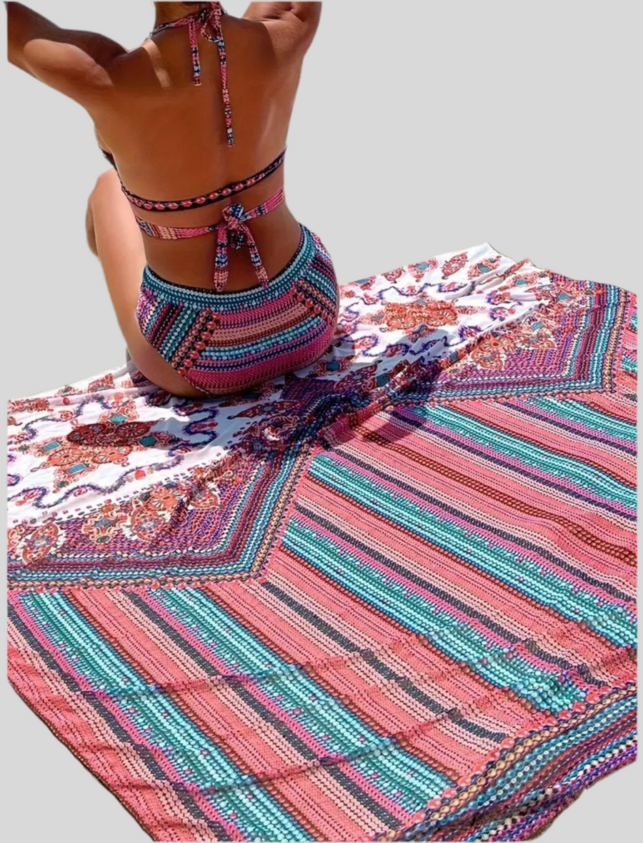 BIKINI CON PAREO MULTICOLOR 2 CLRS