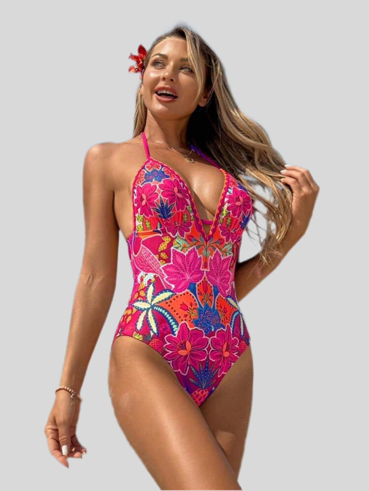 CONJUNTO DE TRAJE DE BAÑO Y MINI PAREO 2 CLRS