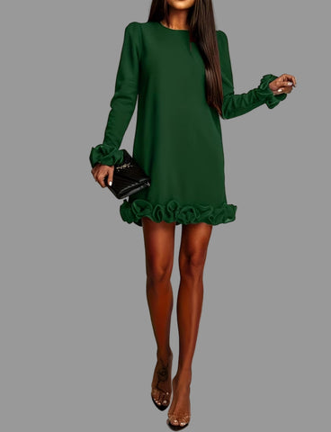 VESTIDO MINI CON VOLANTES 4 CLRS