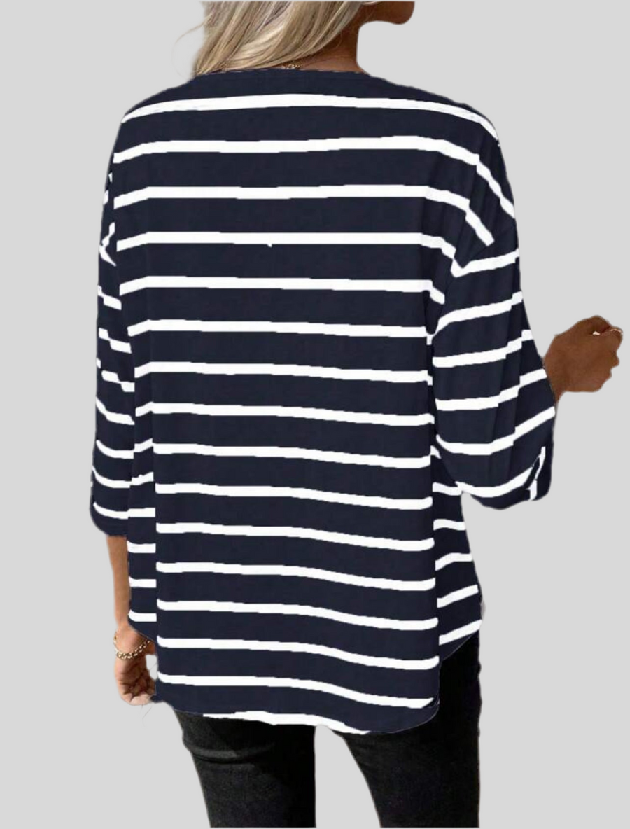 CAMISETA RAYAS M/L AMPLIA 6 CLRS