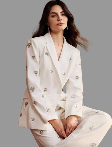 TRAJE DE CHAQUETA CON ADORNO CRISTALES 6 CLRS