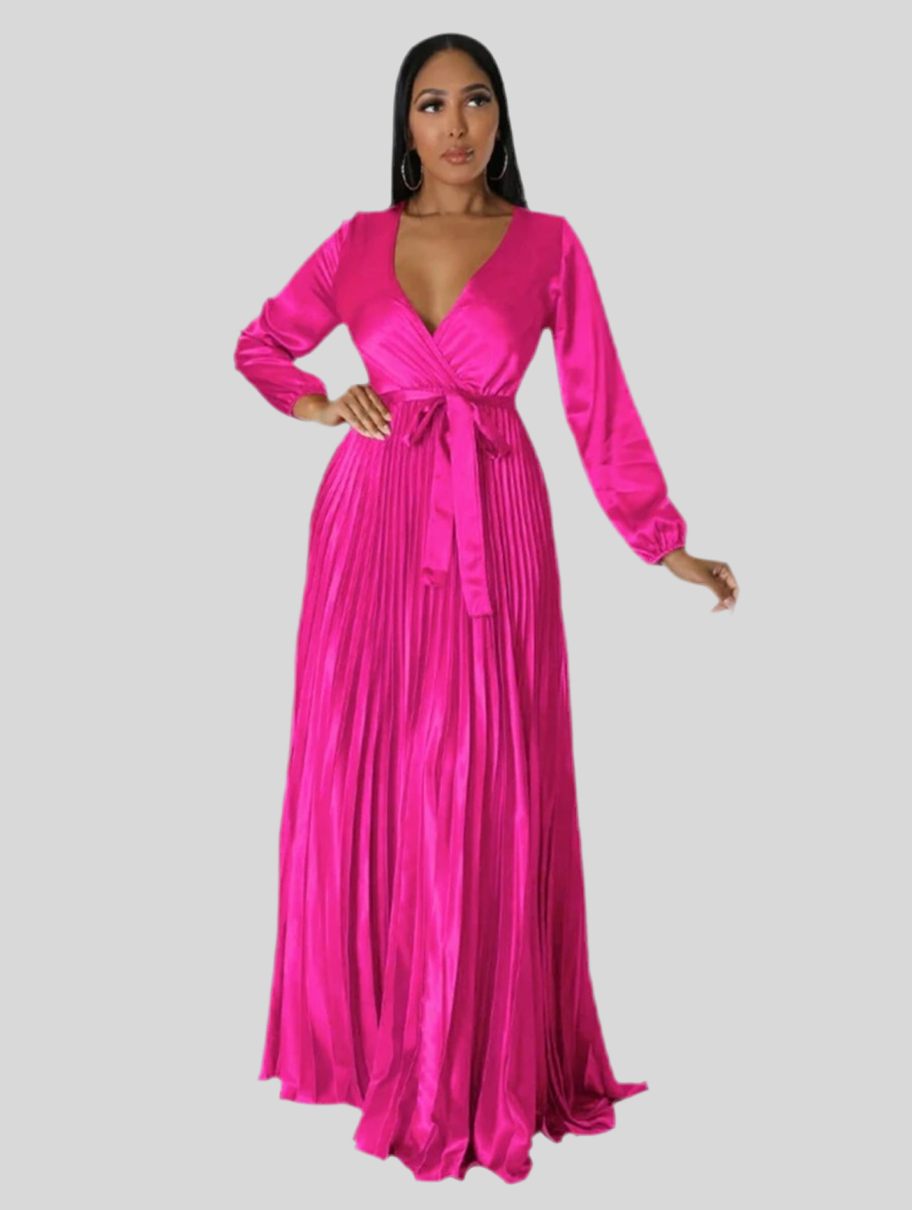 VESTIDO CRUZADO PLISADO 8 CLRS