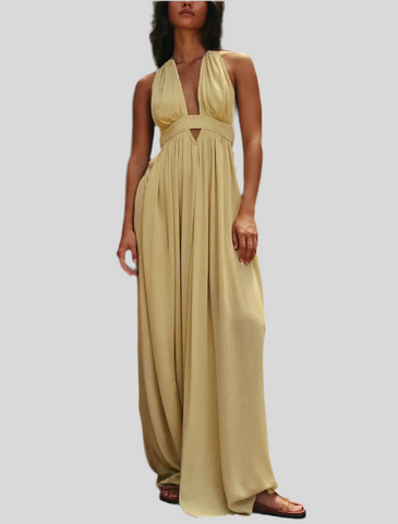 VESTIDO LARGO DE VERANO HALTER 6 CLRS