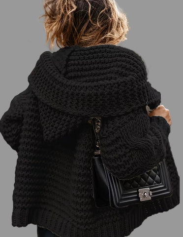 CHAQUETA CROP PUNTO CON CAPUCHA 7 CRS