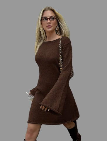 VESTIDO CORTO DE PUNTO A-LINE 3 CLRS