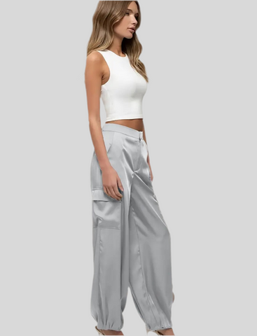 PANTALÓN CARGO SATÉN 7 CLRS