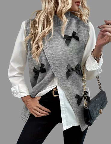 CHALECO DE PUNTO CRUZADO LAZOS 4 CLRS