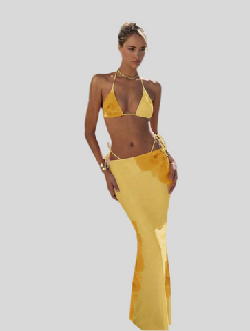 CONJUNTO DE BIKINI Y FALDA LYCRA 5 CLRS