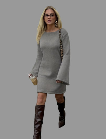 VESTIDO CORTO DE PUNTO A-LINE 3 CLRS