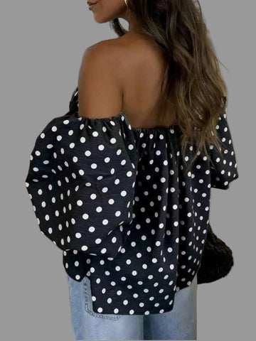 BLUSÓN OPEN SHOULDER LUNARES 6 CLRS