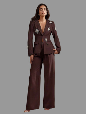 TRAJE DE CHAQUETA CON APLICACIONES DE CRISTAL 4 CLRS