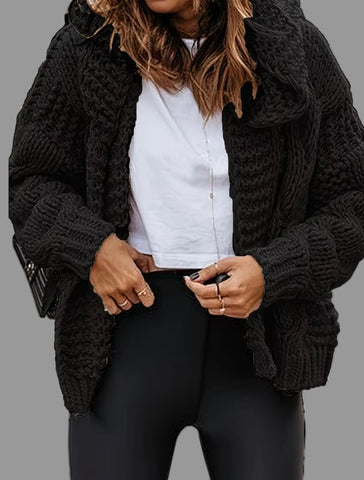 CHAQUETA CROP PUNTO CON CAPUCHA 7 CRS