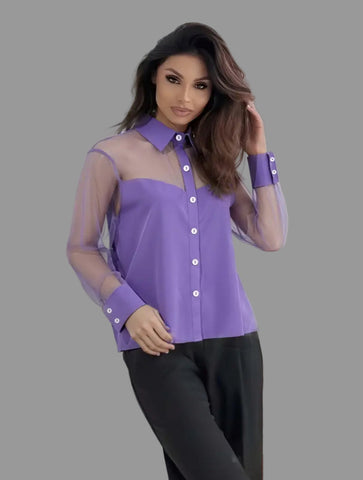 CAMISA CAMISERA SEMITRANSPARENTE