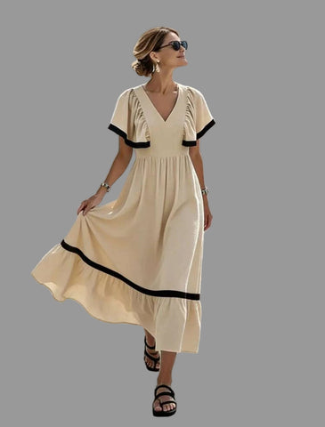 VESTIDO MANGAS VOLANTES