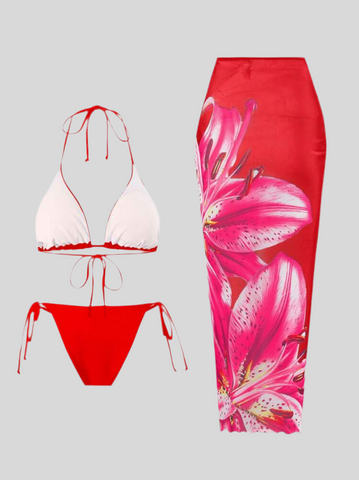 CONJUNTO DE BIKINI Y FALDA NET 16 CLRS