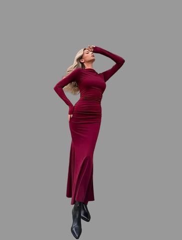 VESTIDO LARGO DE LYCRA SIRENA 6 CLRS