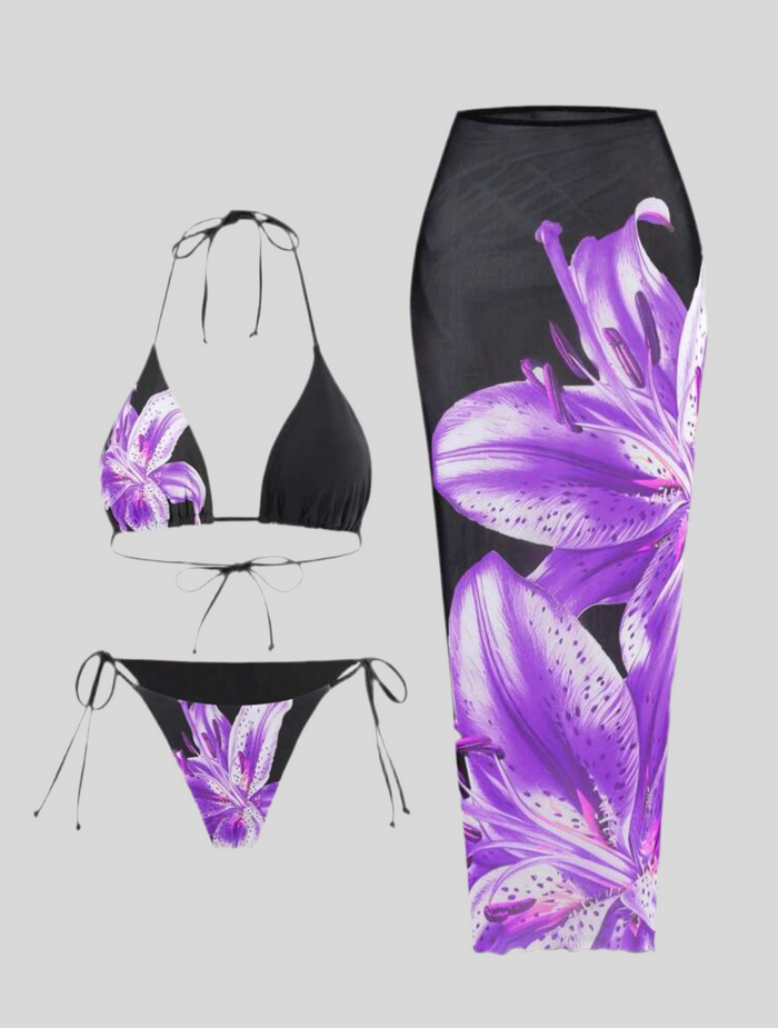 CONJUNTO DE BIKINI Y FALDA NET 16 CLRS