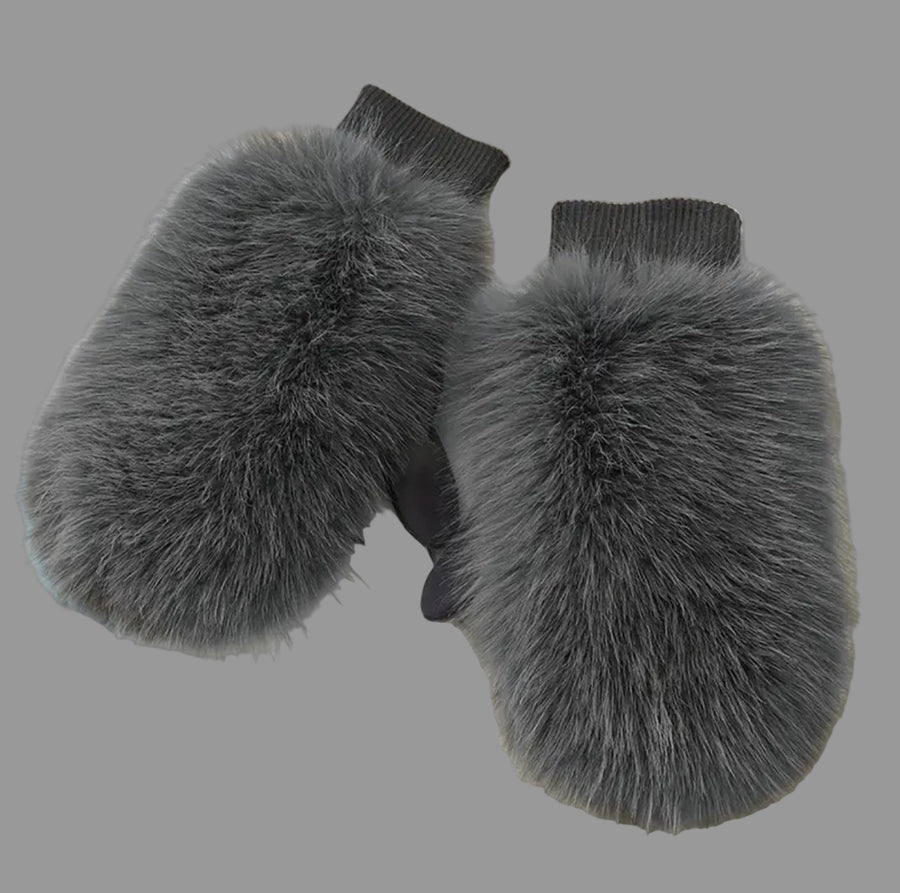 MANOPLAS DE PELO ECO Y PUNTO