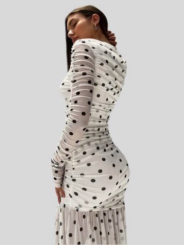 VESTIDO DE TUL DRAPEDO 19 CLRS