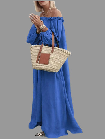 VESTIDO AMPLIO ESCOTE MEJICANO 7 CLRS