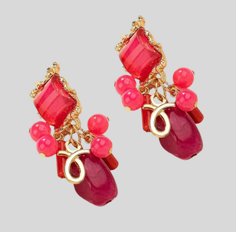 PENDIENTES PIEDRAS COLGANTE MINI 3 CLRS