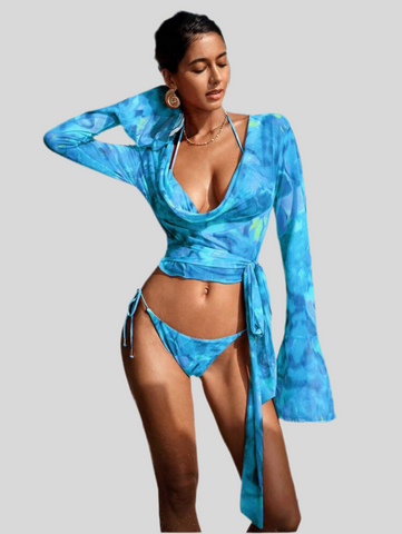 BIKINI DE TRIANGULO ESTAMPADO