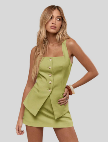 EXECUTIVE MINISKIRT AND VEST SET