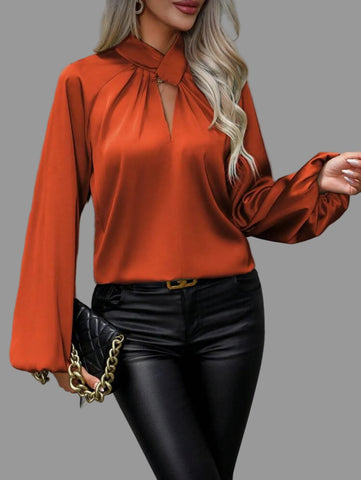 CAMISA DE SATÉN CON NUDO 8 CLRS