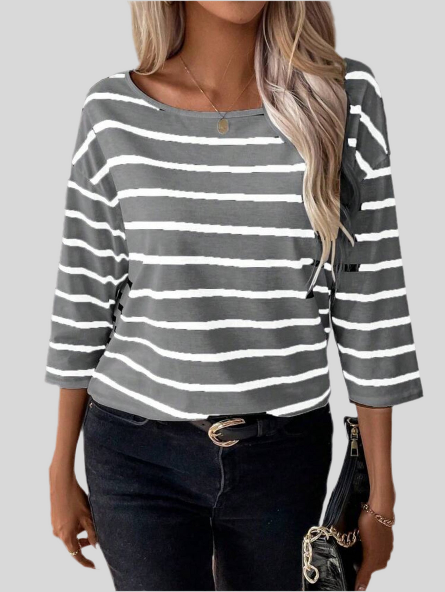 CAMISETA RAYAS M/L AMPLIA 6 CLRS