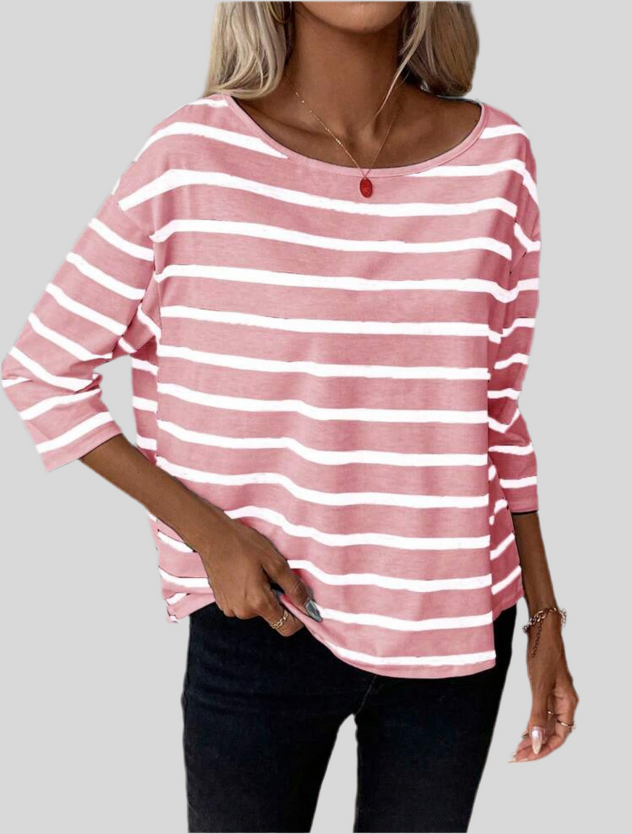 CAMISETA RAYAS M/L AMPLIA 6 CLRS