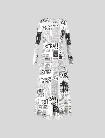 VESTIDO LARGO DE LYCRA NEWSPAPER