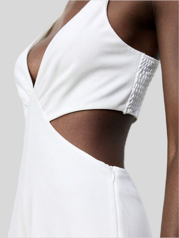 MONO CRUZADO CUTOUT BLANCO