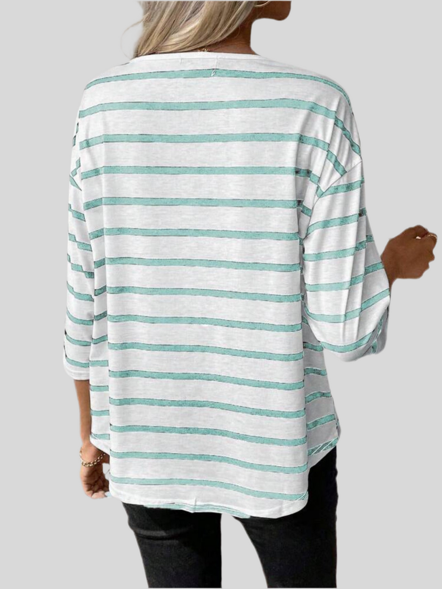CAMISETA RAYAS M/L AMPLIA 6 CLRS