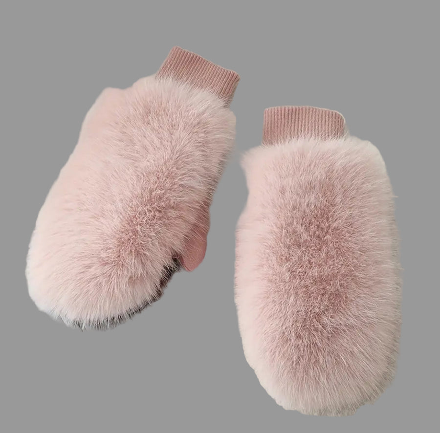 MANOPLAS DE PELO ECO Y PUNTO