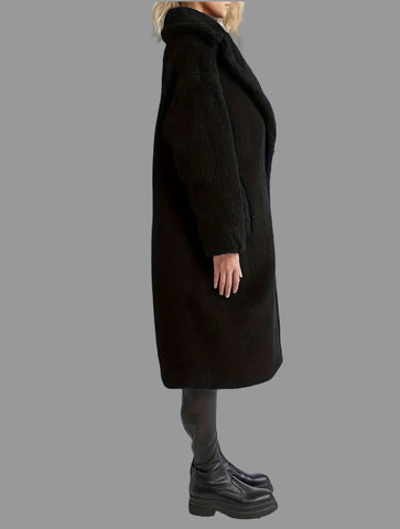 ABRIGO PELUCHE TEDDY BEAR NEGRO