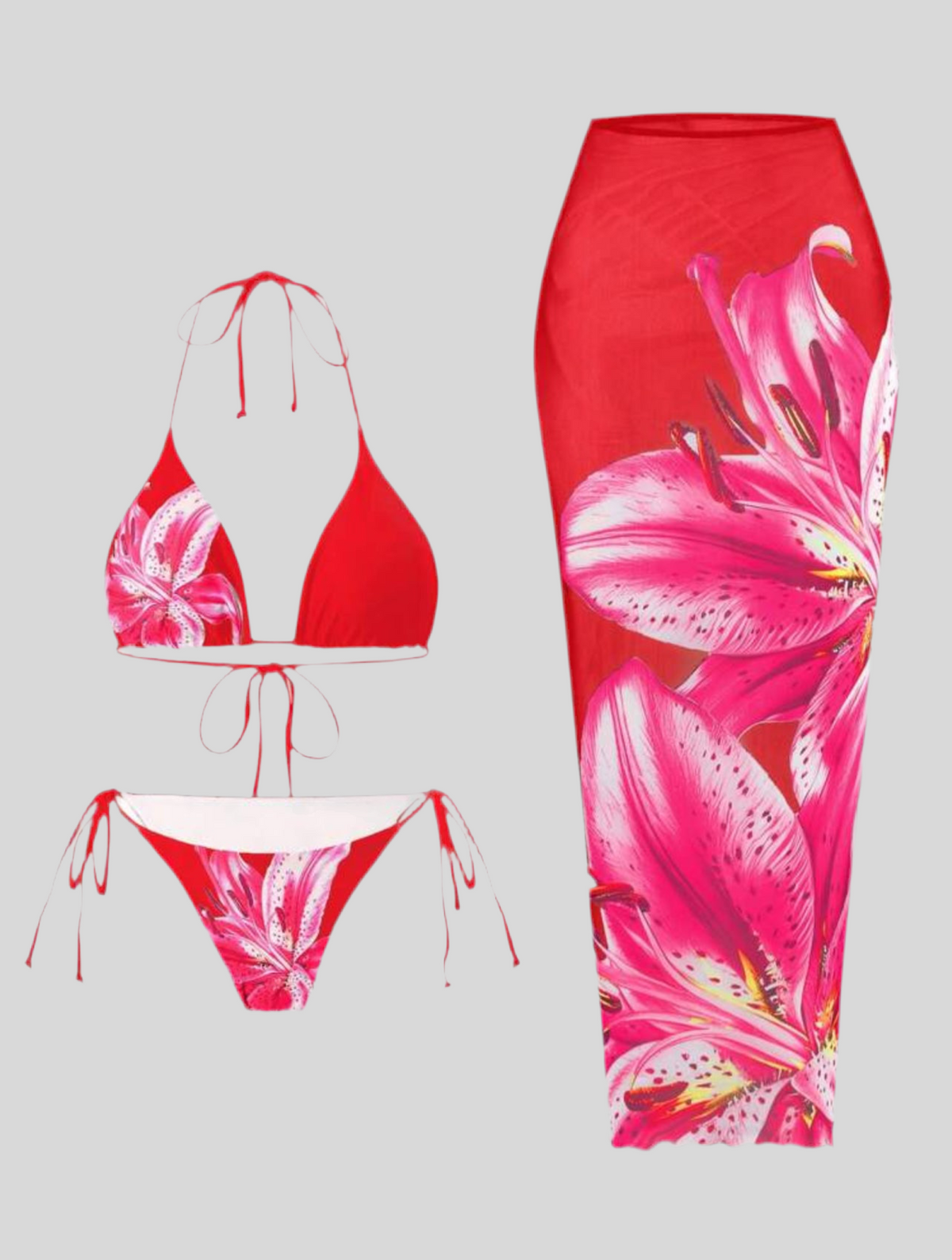 CONJUNTO DE BIKINI Y FALDA NET 16 CLRS