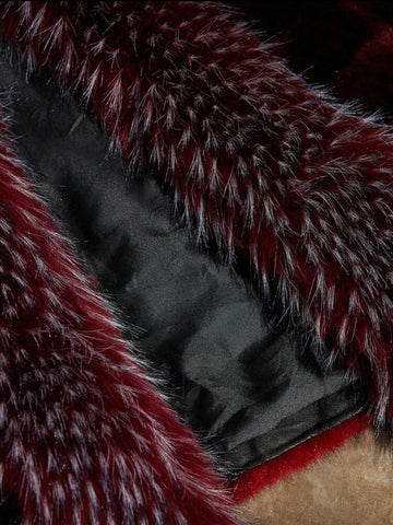 ABRIGO DE PIEL ECOLÓGICA BURDEOS