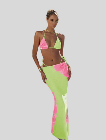 CONJUNTO DE BIKINI Y FALDA LYCRA 5 CLRS