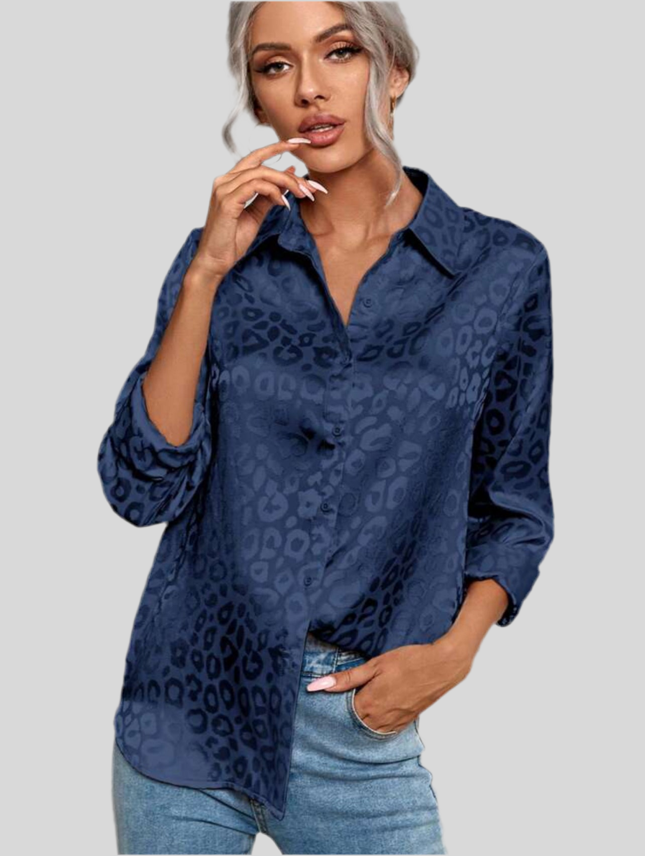 CAMISA SATÉN RELIEVE A PRINT 11 CLRS