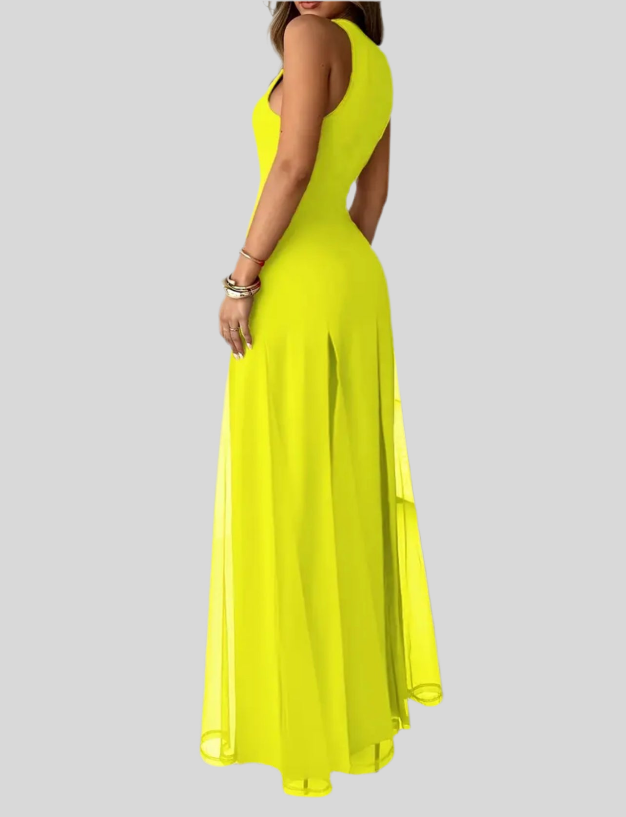 VESTIDO CON TRANSPARENCIAS 4 CLRS