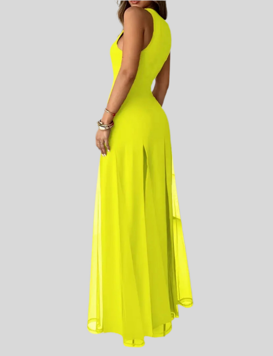 VESTIDO CON TRANSPARENCIAS 4 CLRS