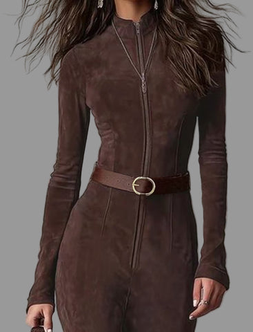 VESTIDO MIDI EN ANTELINA CON CINTURÓN