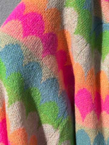 Multicolored soft knit set