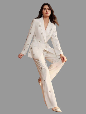 TRAJE DE CHAQUETA CON ADORNO CRISTALES 6 CLRS