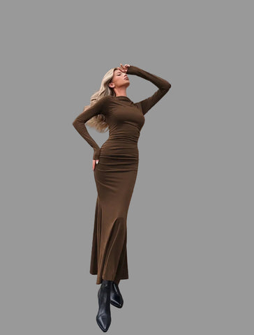 VESTIDO LARGO DE LYCRA SIRENA 6 CLRS