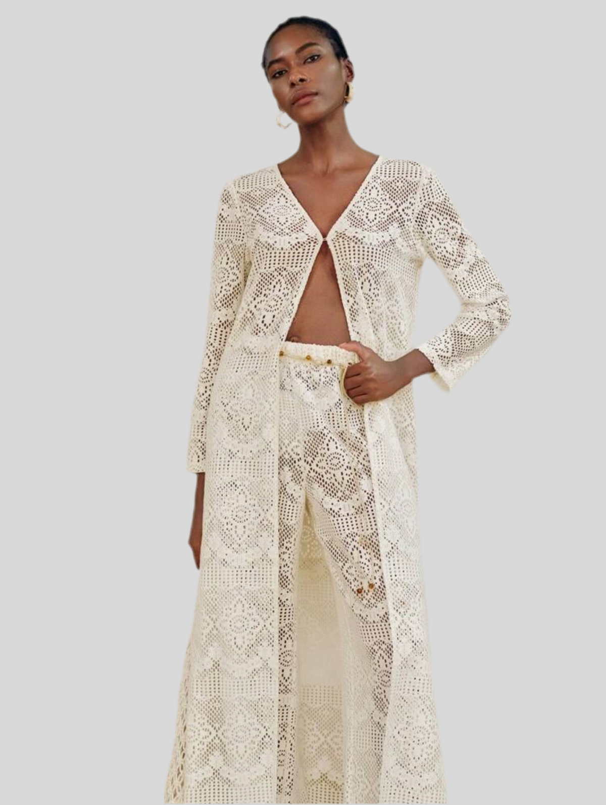 CONJUNTO DE LEVITA LARGA Y PANTALÓN
