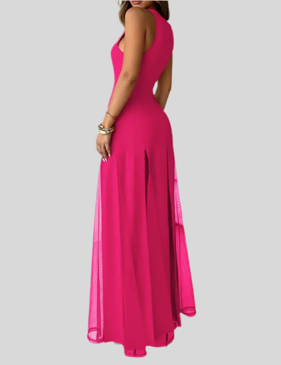 VESTIDO CON TRANSPARENCIAS 4 CLRS