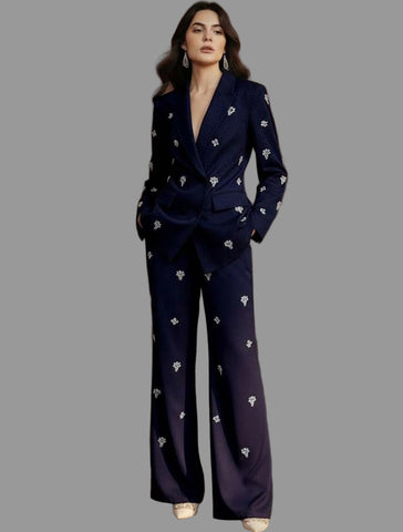 TRAJE DE CHAQUETA CON ADORNO CRISTALES 6 CLRS