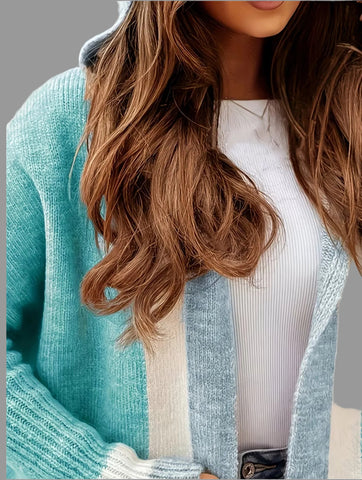 CARDIGAN LARGO CON CAPUCHA 5 CLRS